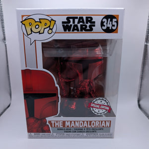 THE MANDALORIAN Star Wars Red Metallic Chrome Funko POP! #345 FRENLY BRICKS - Open 7 Days