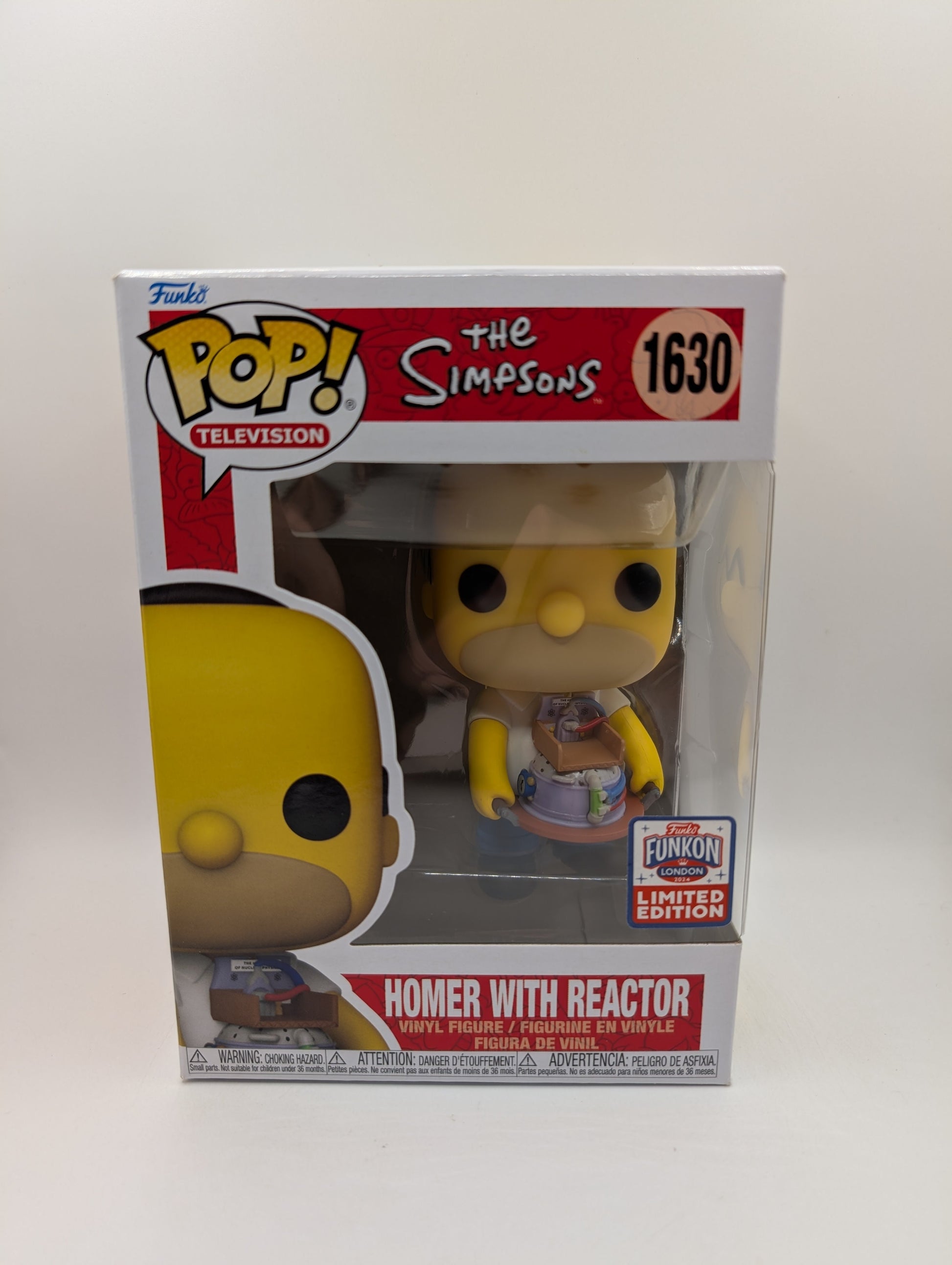 2024 Funko Pop Simpsons HOMER with REACTOR 1630 Figure London Funkon Exclusive FRENLY BRICKS - Open 7 Days