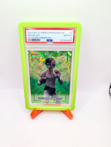 2024 Keepsake Edition Bruce Lee base GREEN parallel card #4 110/150 PSA 8