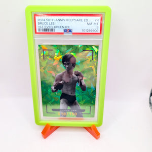 2024 Keepsake Edition Bruce Lee base GREEN parallel card #4 110/150 PSA 8 FRENLY BRICKS - Open 7 Days