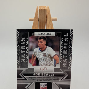 2024-25 Panini Obsidian Soccer JOE SCALLY 1/1 One of One Auto Patch USA US FRENLY BRICKS - Open 7 Days