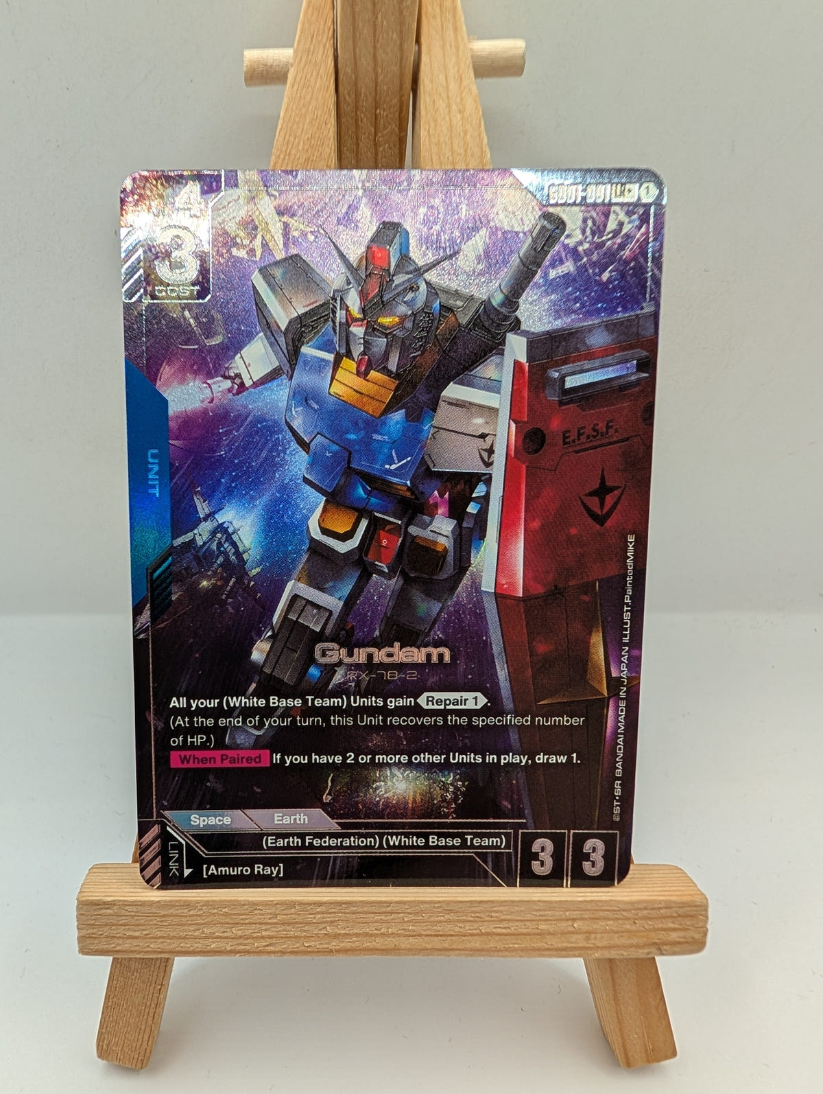 Gundam TCG - Newtype Rising - Gundam (GD01-001) (LR+) [Alternate Art] Alt Art FRENLY BRICKS - Open 7 Days image 2