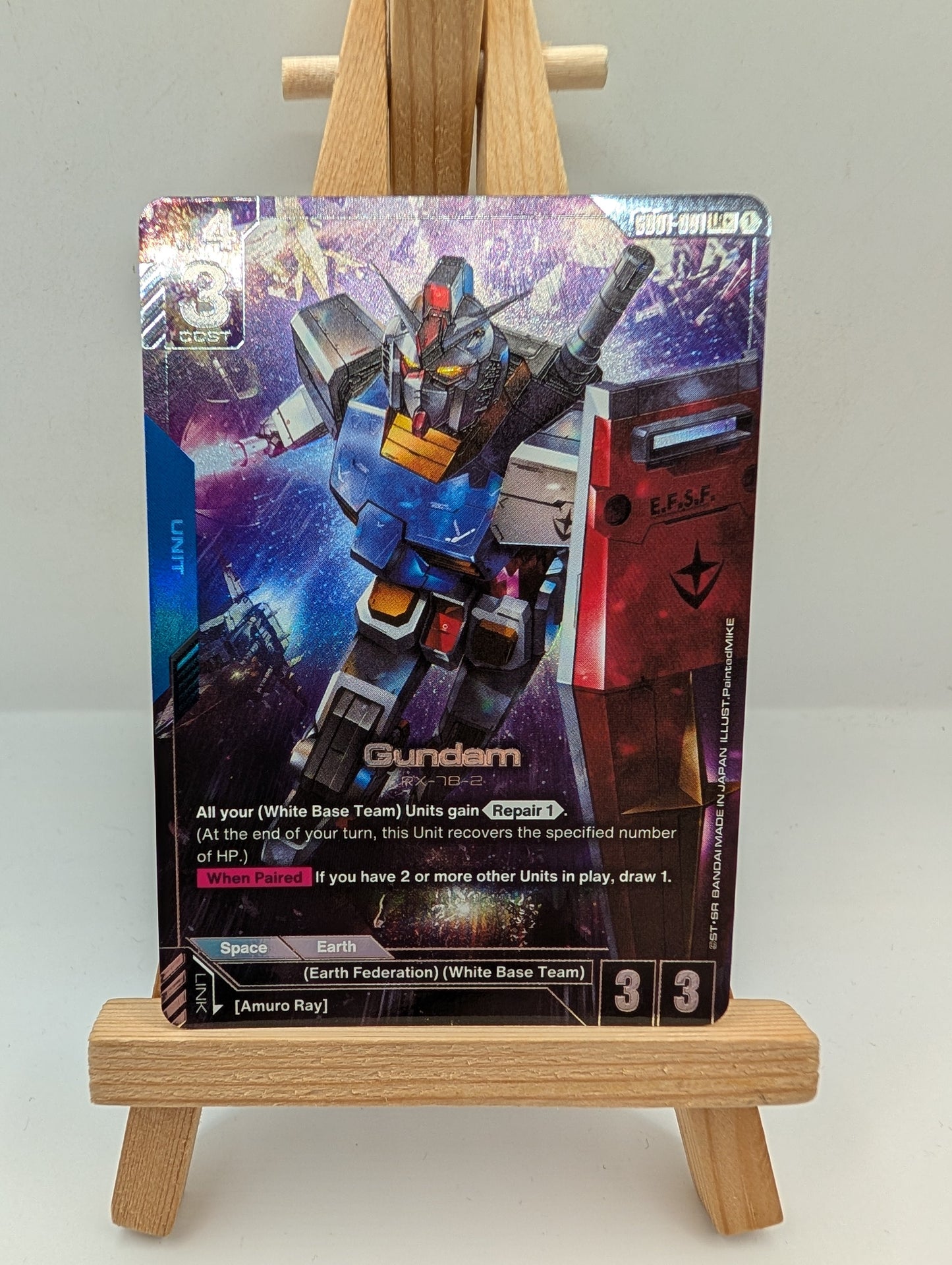 Gundam TCG - Newtype Rising - Gundam (GD01-001) (LR+) [Alternate Art] Alt Art FRENLY BRICKS - Open 7 Days