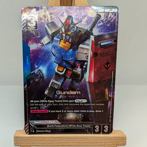 Gundam TCG - Newtype Rising - Gundam (GD01-001) (LR+) [Alternate Art] Alt Art FRENLY BRICKS - Open 7 Days