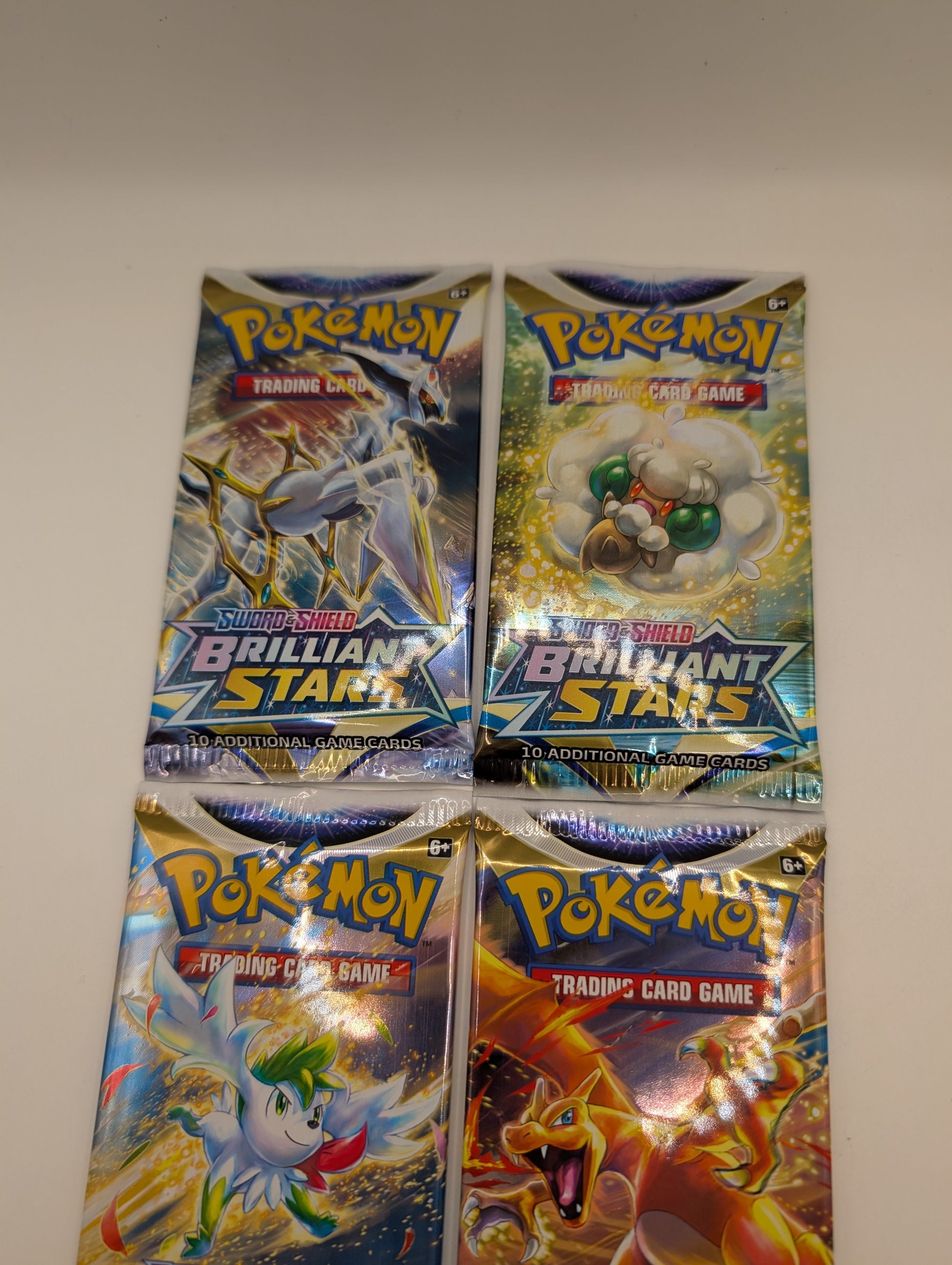 4 x Brilliant Stars Pokemon SWSH10 Sealed Booster Pack Art Set FRENLY BRICKS - Open 7 Days