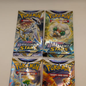 4 x Brilliant Stars Pokemon SWSH10 Sealed Booster Pack Art Set FRENLY BRICKS - Open 7 Days