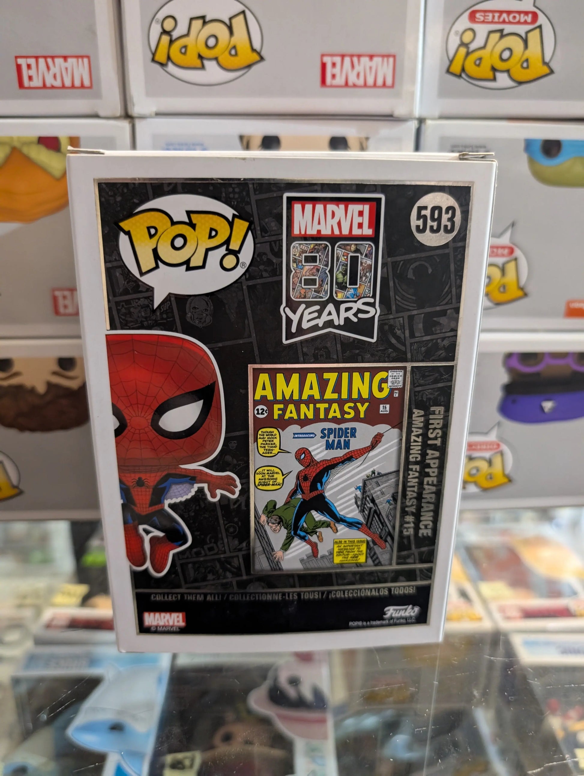 Funko Pop! Spider-Man 593 Marvel Comics Superhero Vinyl Figure FRENLY BRICKS - Open 7 Days