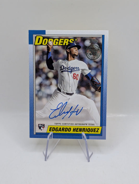 EDGARDO HENRIQUEZ (RC) On Card Auto 2025 Topps Update Series 1990 35th Retro FRENLY BRICKS - Open 7 Days