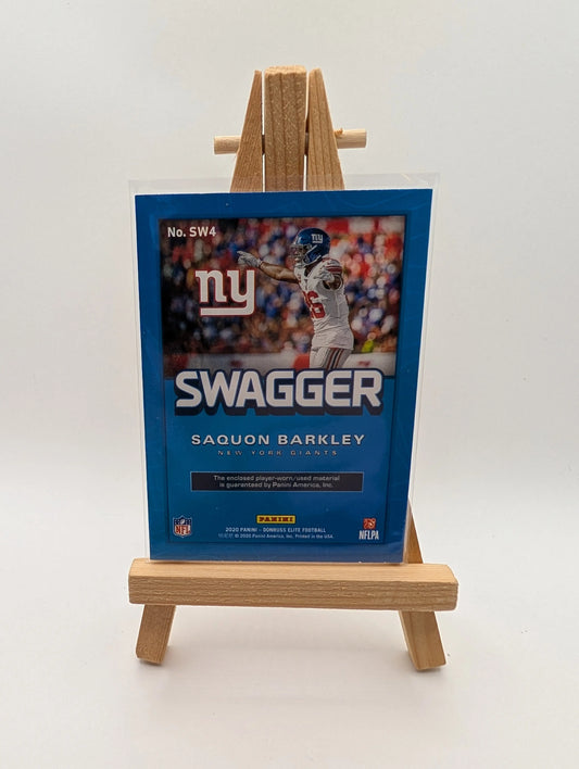 2020 Donruss Elite Saquon Barkley Swagger Dual Jersey Patch #SW4 Giants FRENLY BRICKS - Open 7 Days