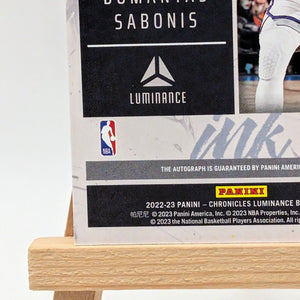 2022-23 DOMANTAS SABONIS /10 AUTO PANINI CHRONICLES LUMINANCE INK AUTOGRAPHS FRENLY BRICKS - Open 7 Days