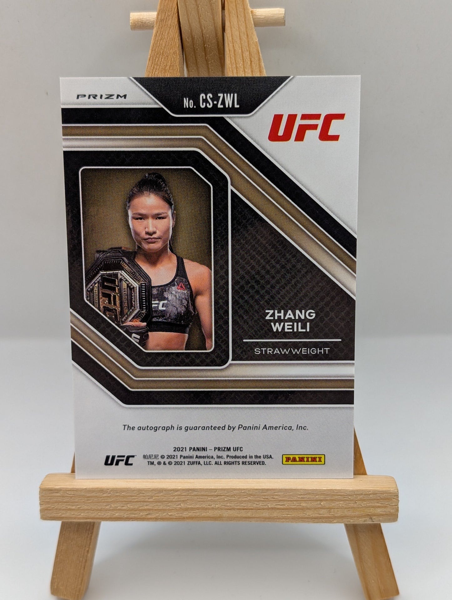 Zhang Weili Champion Signatures Auto Green Prizm - 2021 Panini Prizm UFC - TY FRENLY BRICKS - Open 7 Days