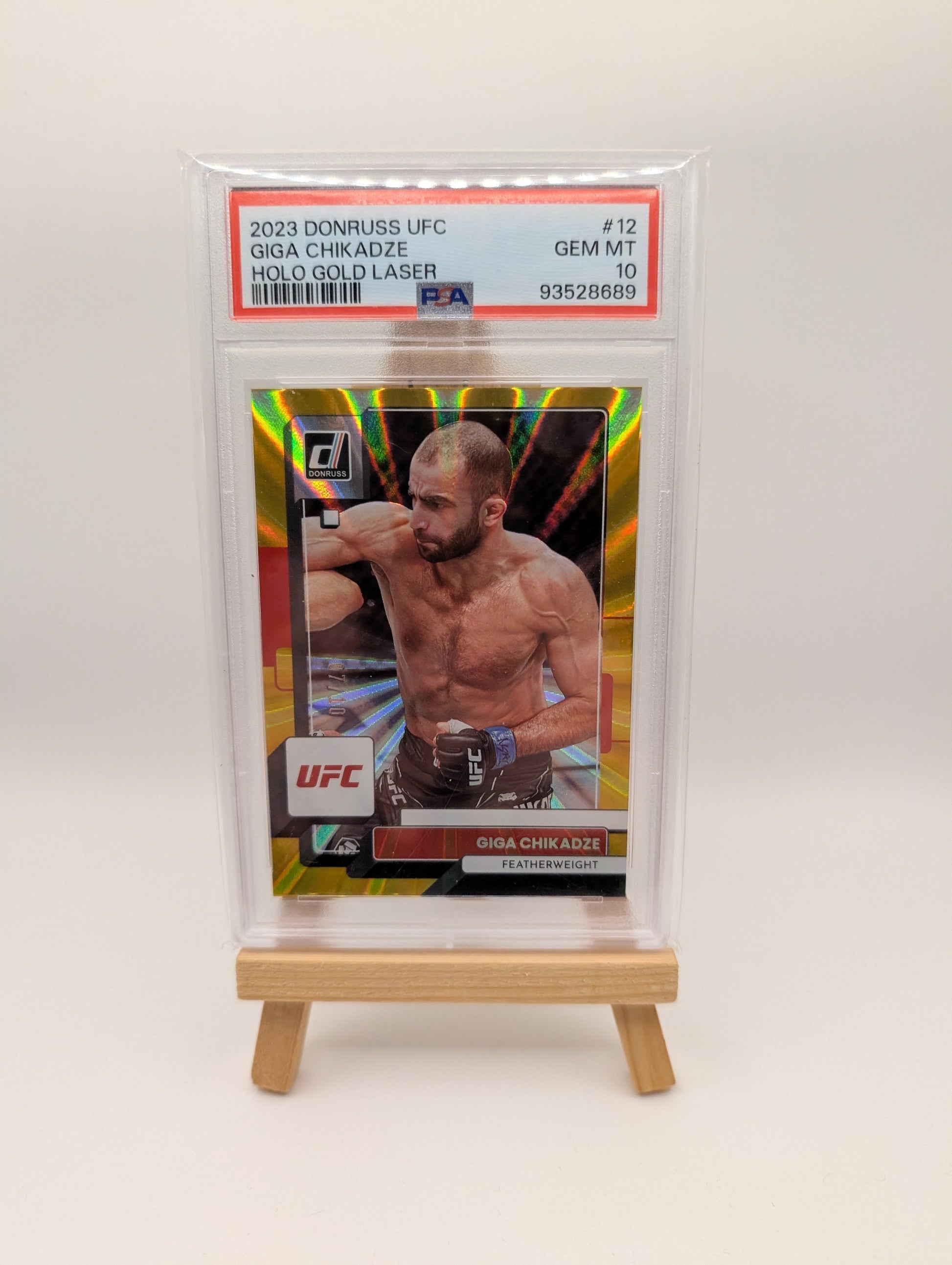 Giga Chikadze 2023 Holo Gold Lazer Donruss PSA 10 /10 FRENLY BRICKS - Open 7 Days