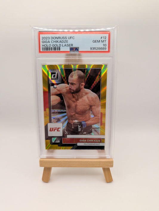 Giga Chikadze 2023 Holo Gold Lazer Donruss PSA 10 /10 FRENLY BRICKS - Open 7 Days