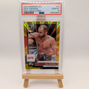 Giga Chikadze 2023 Holo Gold Lazer Donruss PSA 10 /10 FRENLY BRICKS - Open 7 Days