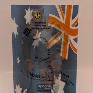 1996 Dynamic Rugby League National Heroes NH5 Steve Renouf Redemption/Auto/Cert FRENLY BRICKS - Open 7 Days