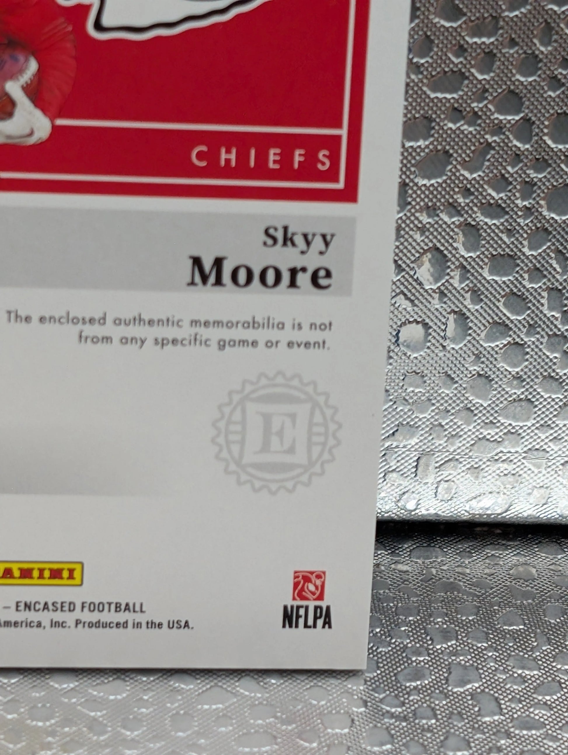 2022 ~ SKYY MOORE ~ Encased ~ RC/Quad Patch ~ /50 ~ #RQM-17 Blue FRENLY BRICKS - Open 7 Days