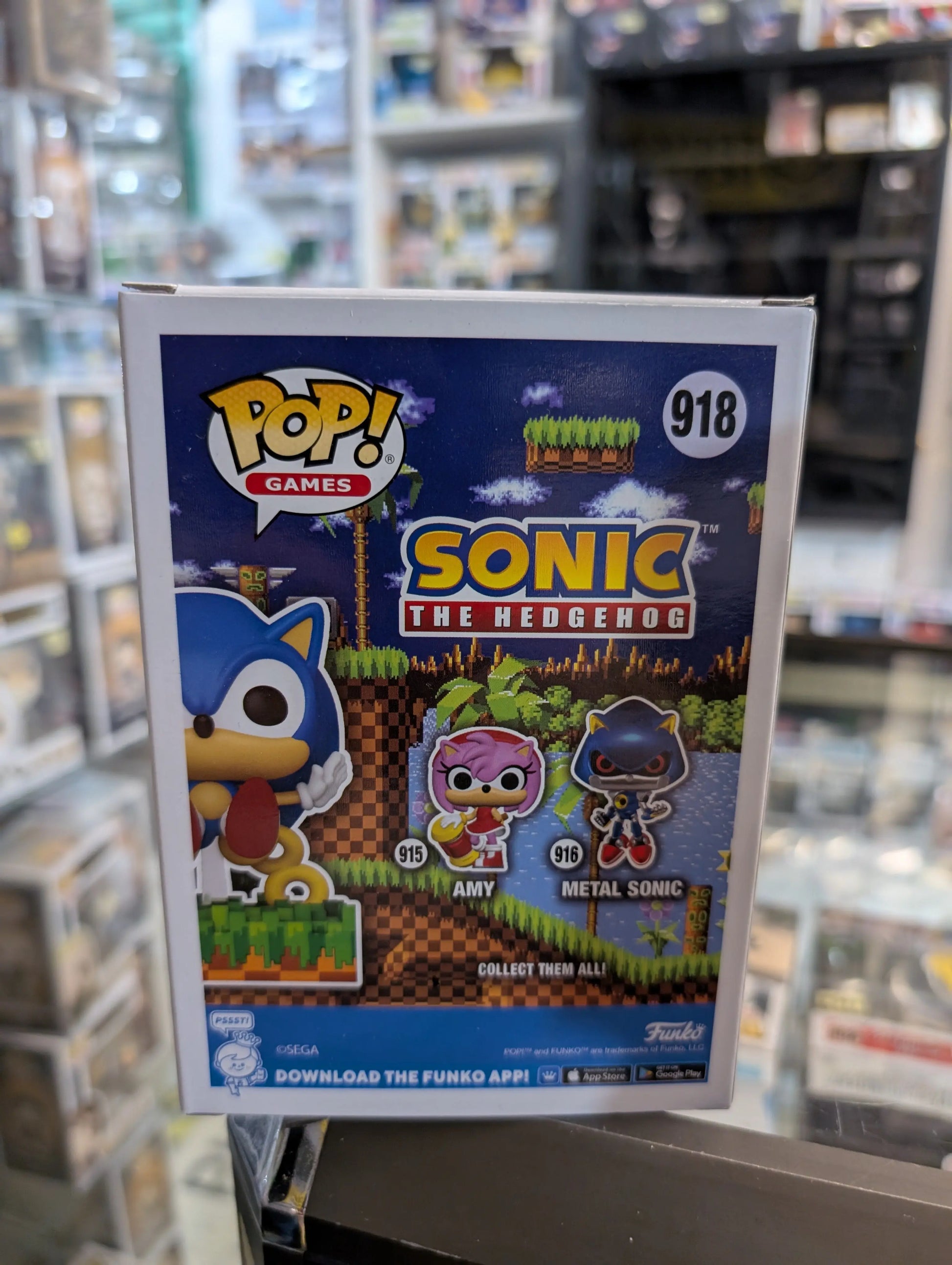 Sonic The Hedgehog Ring Scatter Sonic Funko POP! Vinyl 918 FRENLY BRICKS - Open 7 Days