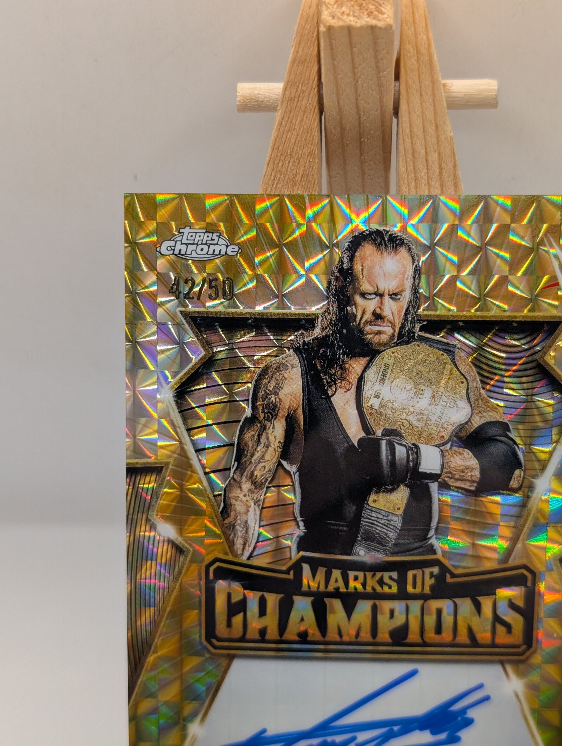 2026 Topps Chrome WWE UNDERTAKER Marks Of Champions Auto Autograph /50 FRENLY BRICKS - Open 7 Days