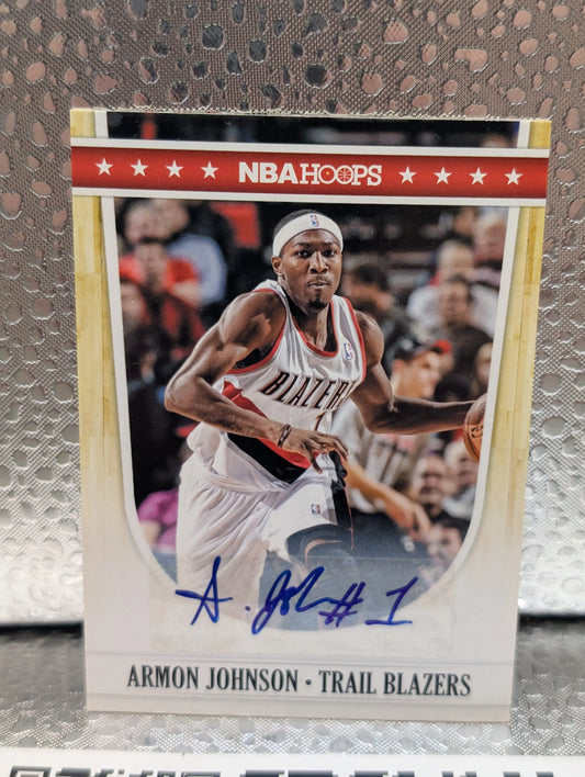 2011-12 NBA Hoops Auto Armon Johnson #203 Portland Trailblazer Autograph FRENLY BRICKS - Open 7 Days