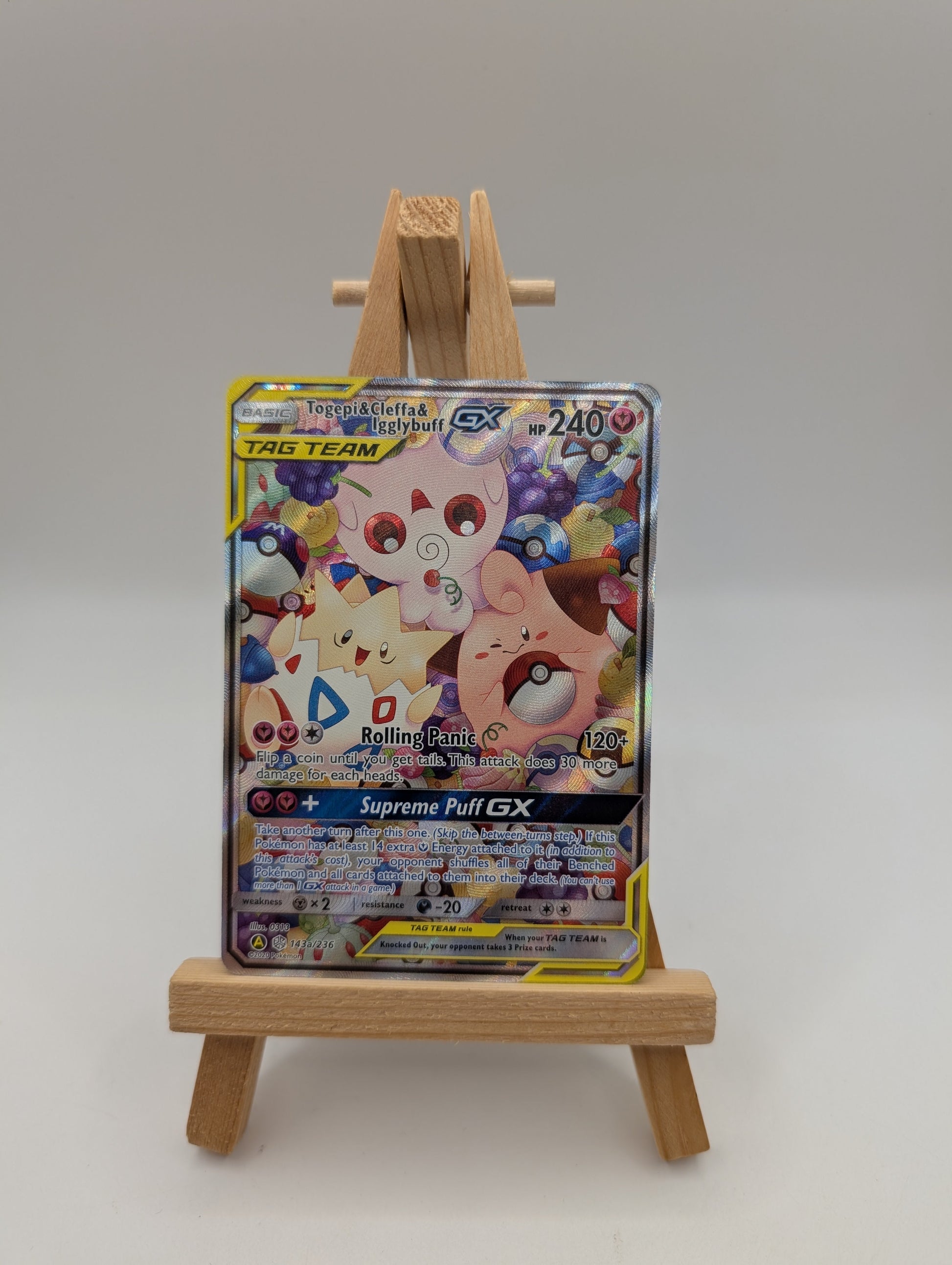 Togepi & Cleffa & Igglybuff GX Promo 143a/236 Tag-Team Pokemon Cosmic Eclipse FRENLY BRICKS - Open 7 Days