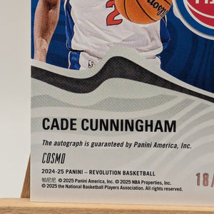 Cade Cunningham 2024-25 Panini Revolution - Cosmo /35 Auto Pistons SSP HIT FRENLY BRICKS - Open 7 Days