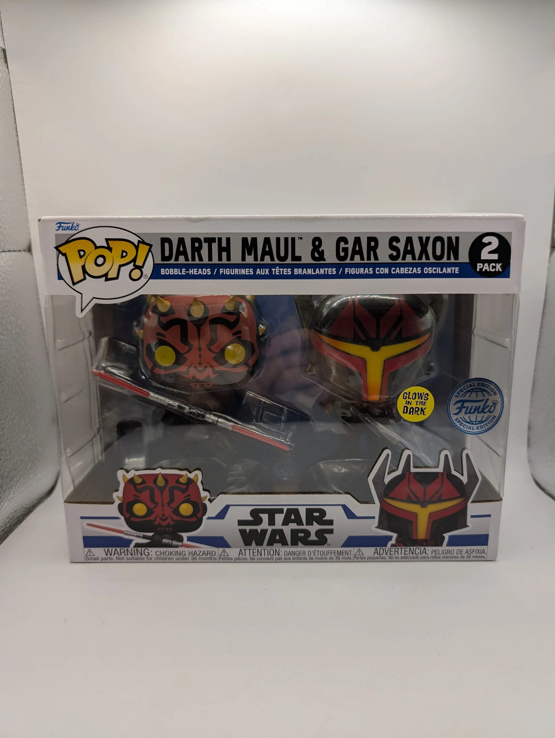 Funko POP Darth Maul & GAR Saxon Glow Dark 2 Pack FRENLY BRICKS - Open 7 Days image 1