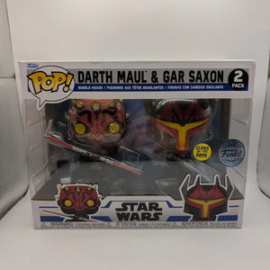 Funko POP Darth Maul & GAR Saxon Glow Dark 2 Pack FRENLY BRICKS - Open 7 Days