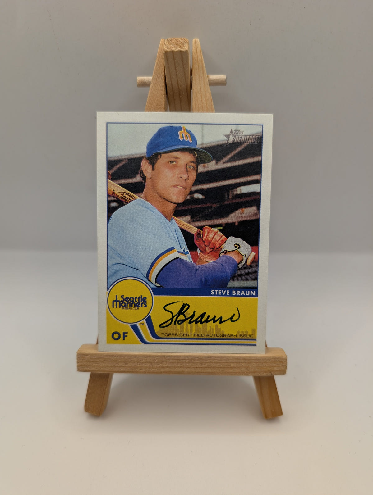 2026 Topps Heritage Expansion Autographs Steve Braun Seattle Mariners Auto SSP FRENLY BRICKS - Open 7 Days image 1