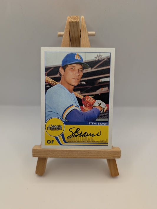 2026 Topps Heritage Expansion Autographs Steve Braun Seattle Mariners Auto SSP FRENLY BRICKS - Open 7 Days