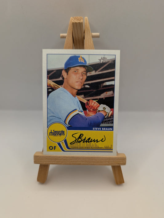 2026 Topps Heritage Expansion Autographs Steve Braun Seattle Mariners Auto SSP FRENLY BRICKS - Open 7 Days