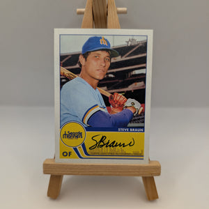2026 Topps Heritage Expansion Autographs Steve Braun Seattle Mariners Auto SSP FRENLY BRICKS - Open 7 Days