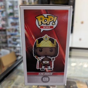 WWE - King Booker Pop! Vinyl Figure #128 signed with COA see pics FRENLY BRICKS - Open 7 Days