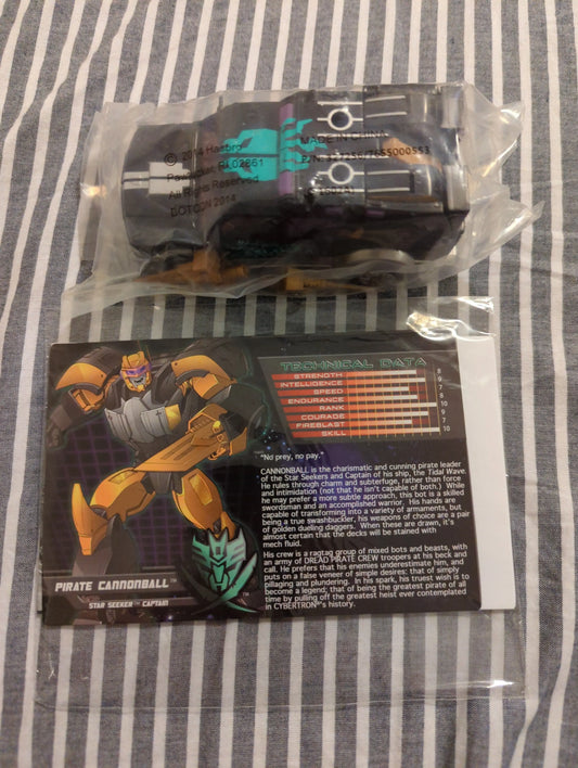 TRANSFORMERS BOTCON 2014 PIRATE CANNONBALL - COMPLETE GENERATIONS CYBERTRON FRENLY BRICKS - Open 7 Days
