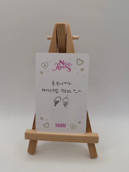 NewJeans Hanni OMG 1st Single Weverse Album K-pop Poca Message Card v1 FRENLY BRICKS - Open 7 Days