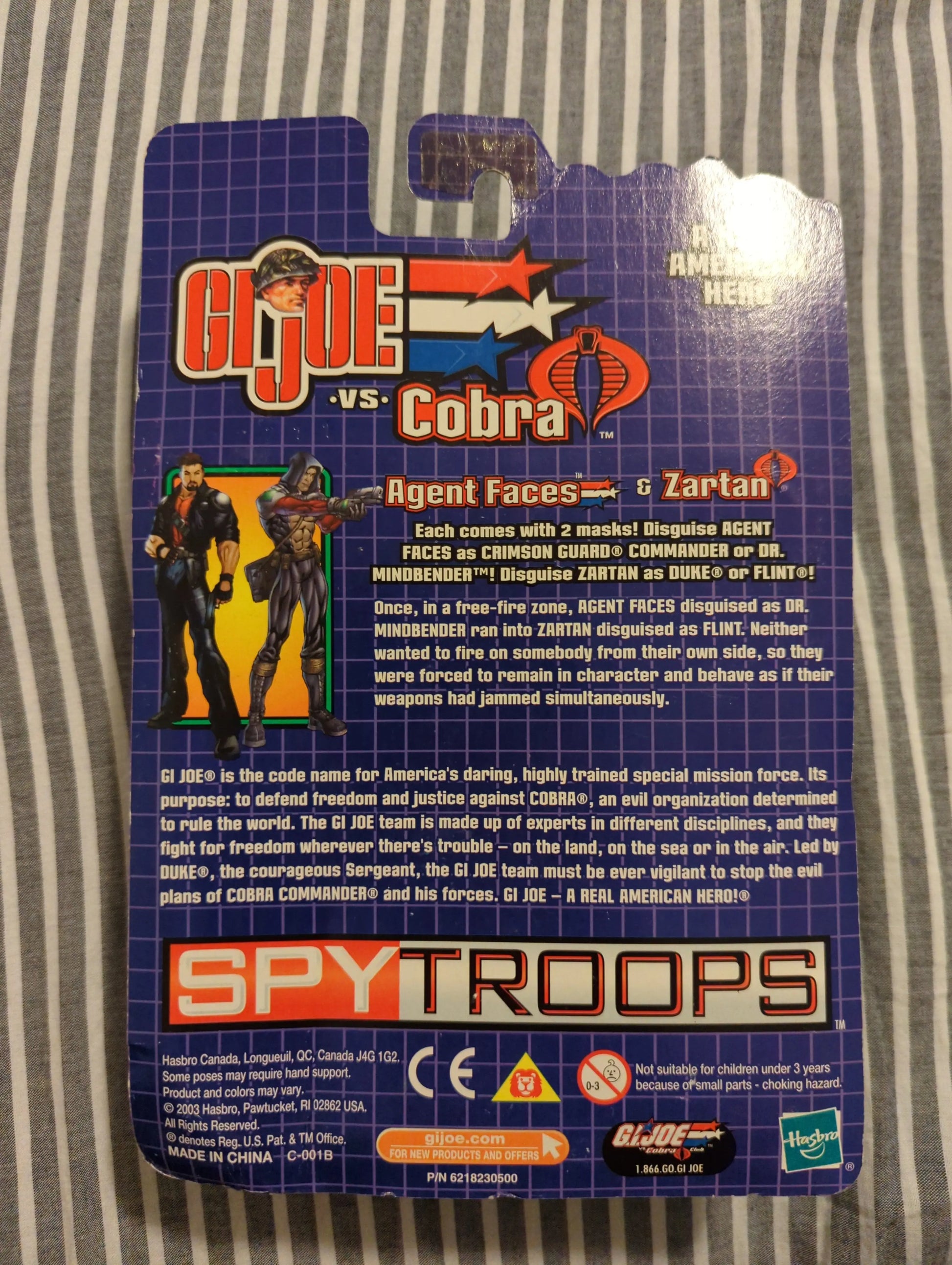 2003 GI Joe vs Cobra Spy Troops Agent Faces & Zartan Figures Sealed NIP Comic 6 FRENLY BRICKS - Open 7 Days