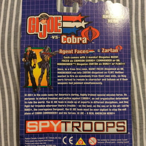 2003 GI Joe vs Cobra Spy Troops Agent Faces & Zartan Figures Sealed NIP Comic 6 FRENLY BRICKS - Open 7 Days