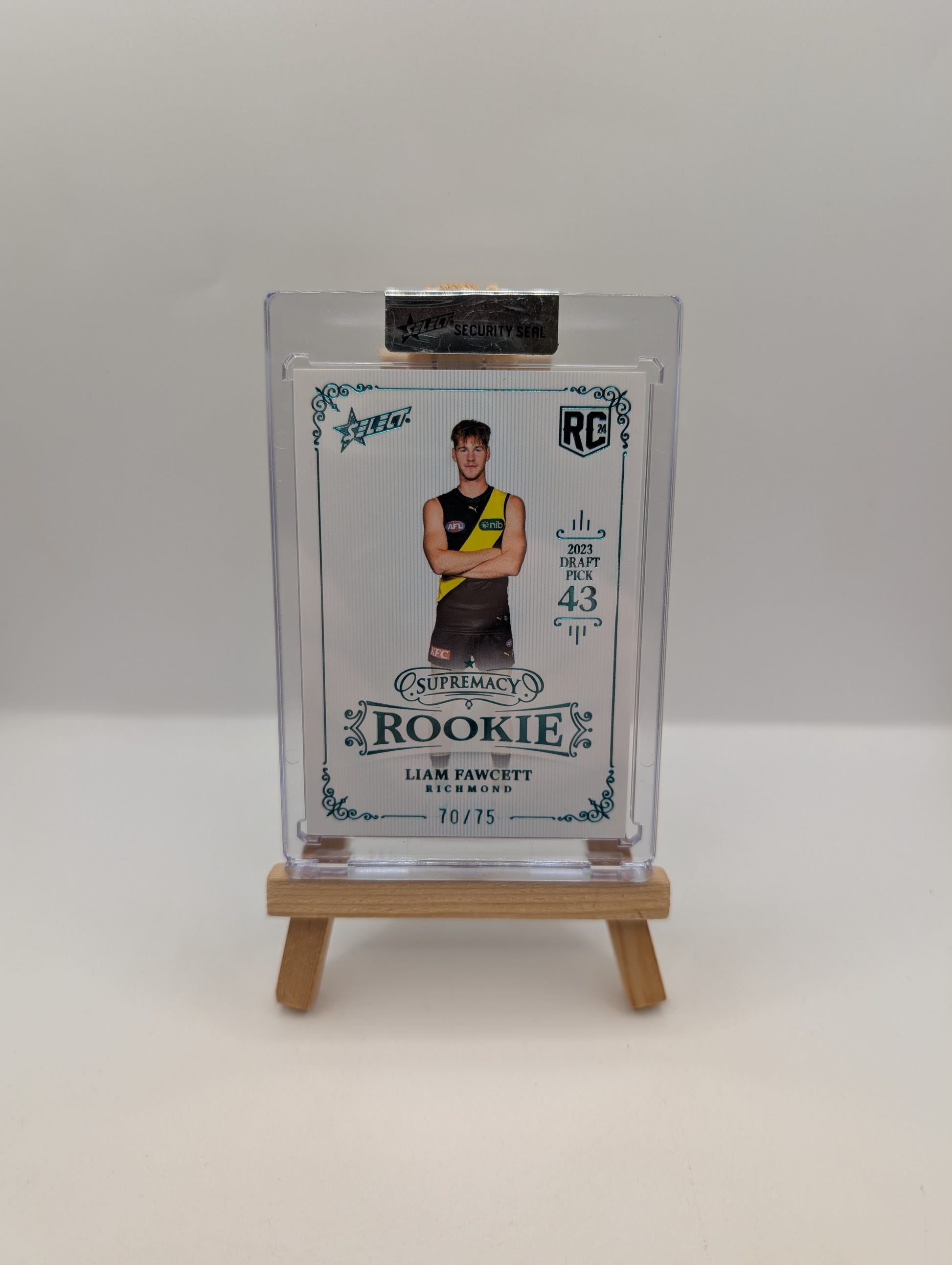 Select Supremacy 2024 Rookie Liam Fawcett /75 AFL FRENLY BRICKS - Open 7 Days image 1