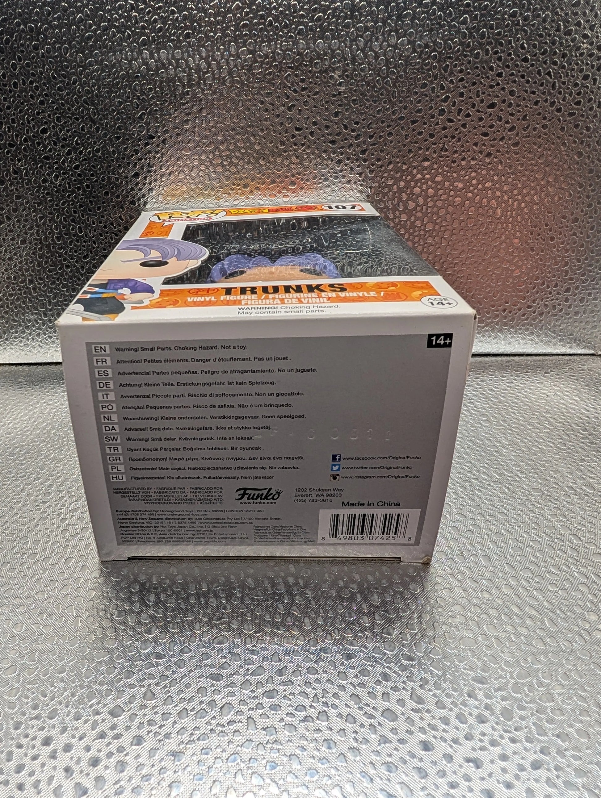 FUNKO Pop Vinyl Trunks Dragon Ball Z #107 FRENLY BRICKS - Open 7 Days