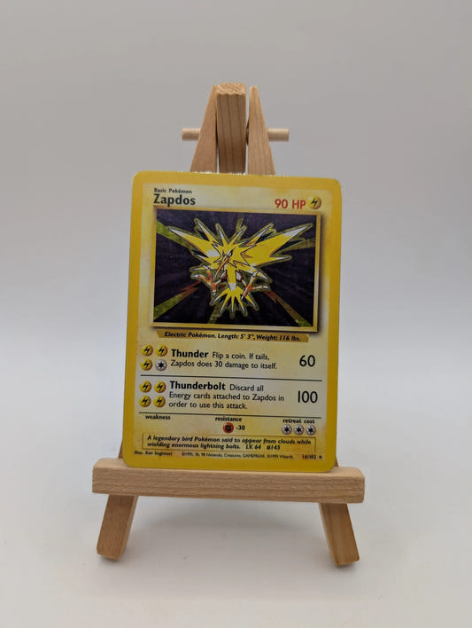 Pokémon TCG Zapdos Base Set 16/102 Holo Unlimited Holo Rare FRENLY BRICKS - Open 7 Days