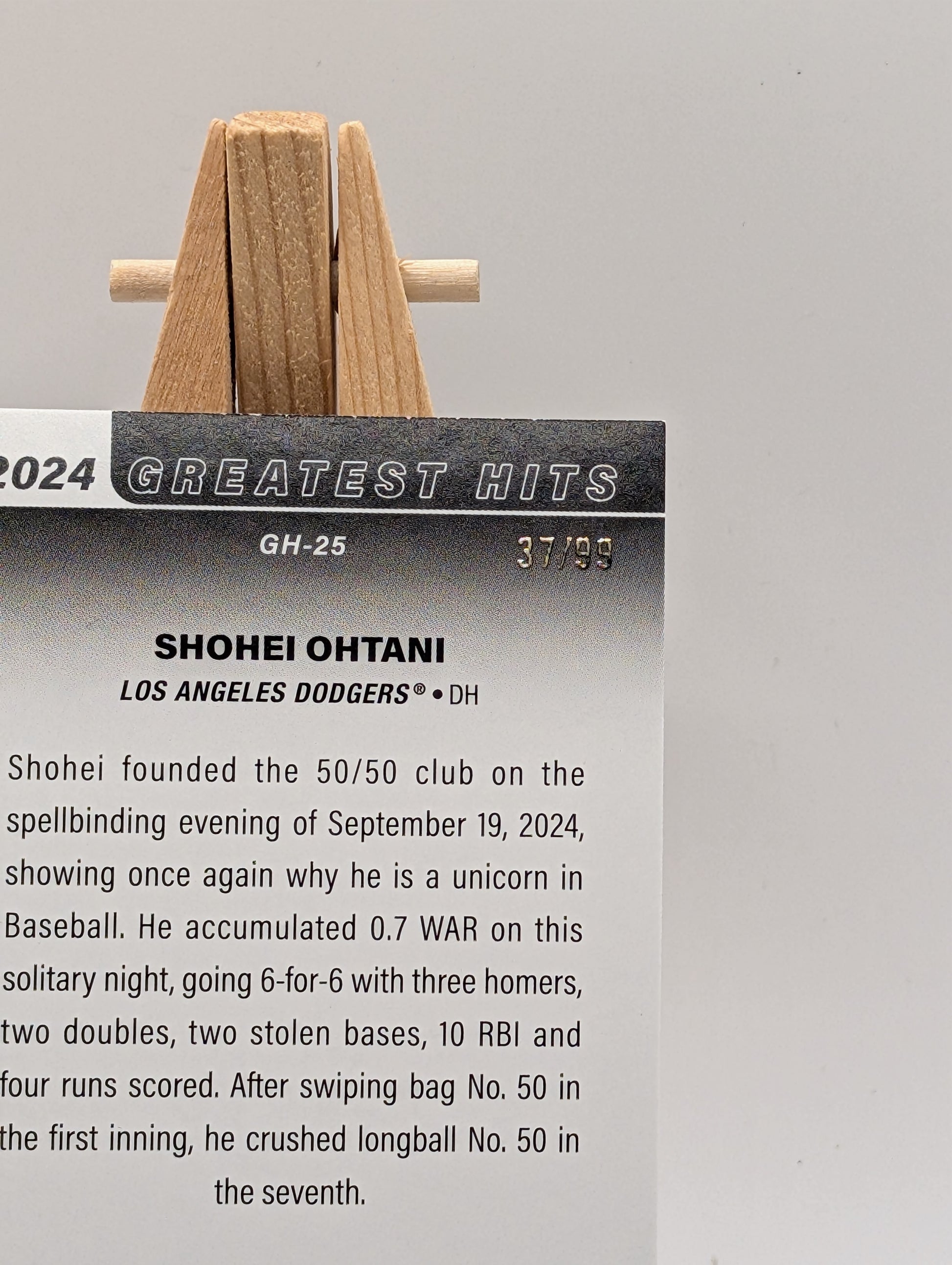 2025 Topps Series 1 Greatest Hits Shohei Ohtani #GH25 50/50 Green Foil /99 MVP