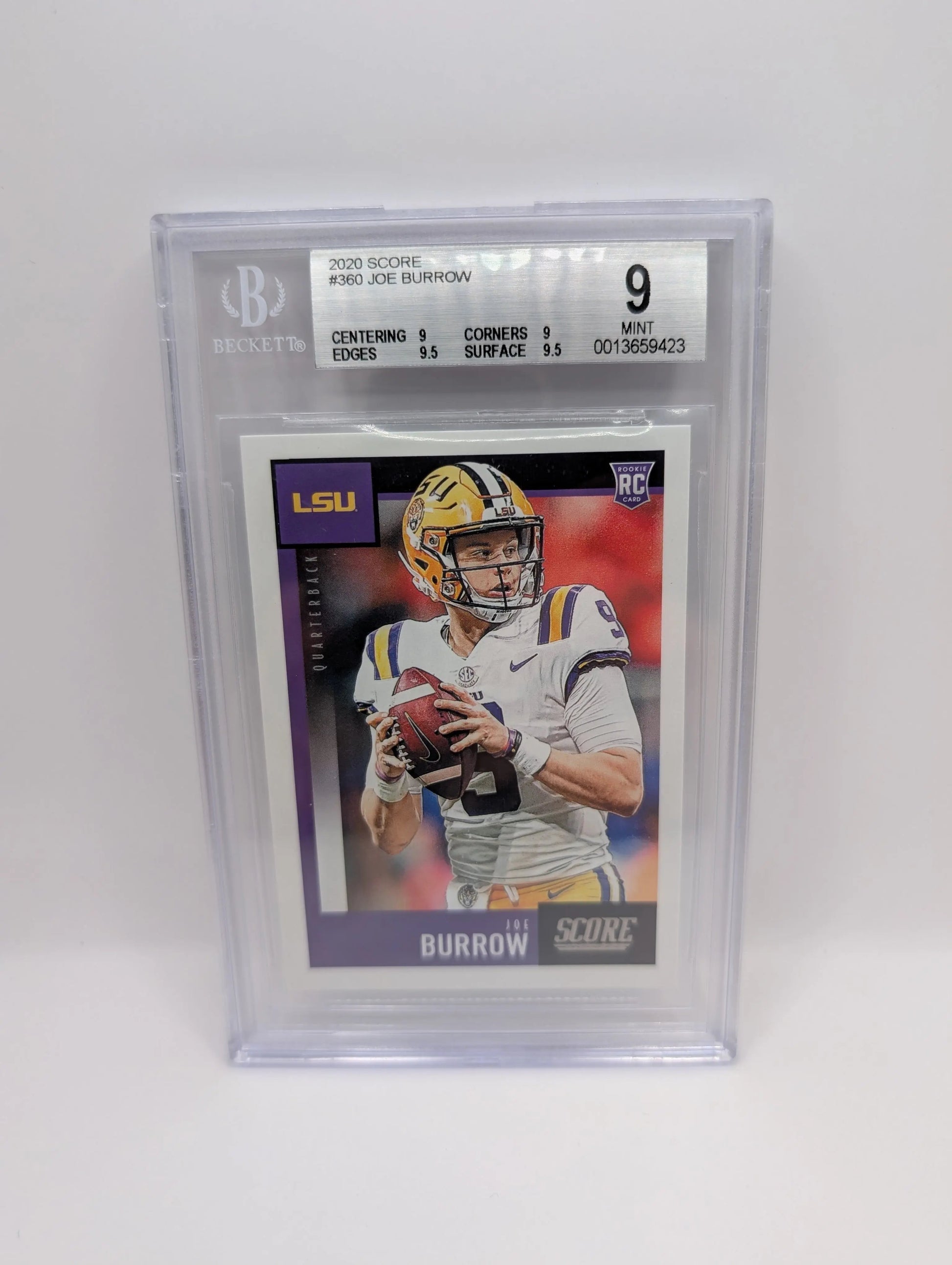 Joe Burrow 2020 Score RC #360 LSU BGS 9 FRENLY BRICKS - Open 7 Days