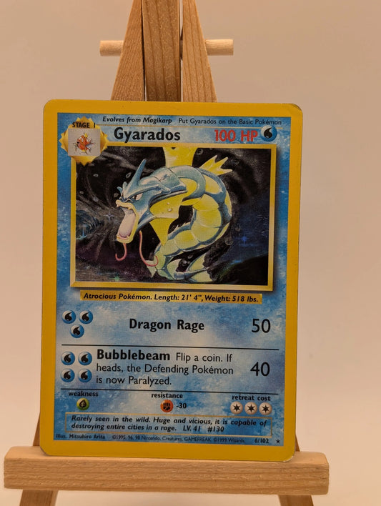 Gyarados 6/102 | Holo | WOTC | Base Set | MP/HP | Pokemon TCG FRENLY BRICKS - Open 7 Days