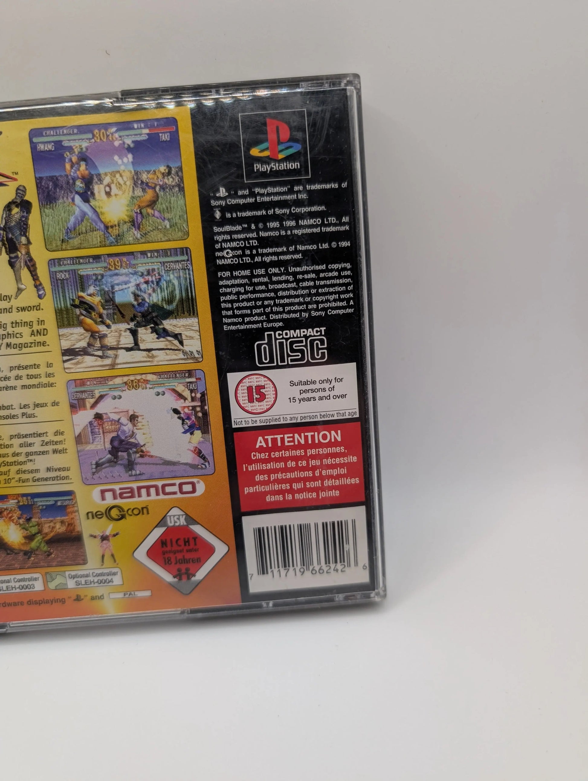 Soul Blade With Manual -  PS1 - PlayStation 1 - PAL - Fat Case - Vintage Video Game FRENLY BRICKS - Open 7 Days