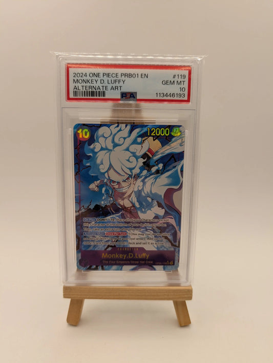 Monkey.D.Luffy (OP05-119) (Alternate Art) OP05-PRB01 PSA 10 FRENLY BRICKS - Open 7 Days