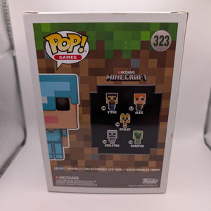 Funko Pop!  Minecraft - Alex In Diamond Armor # 323 2018 vaulted FRENLY BRICKS - Open 7 Days