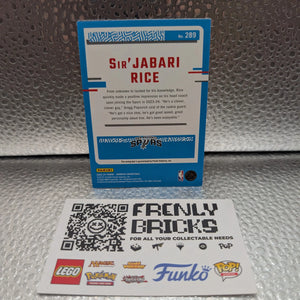 2023-24 Donruss #289 Sir'Jabari Rice Rated Rookies Sig Blue Laser Holo #/25 FRENLY BRICKS - Open 7 Days