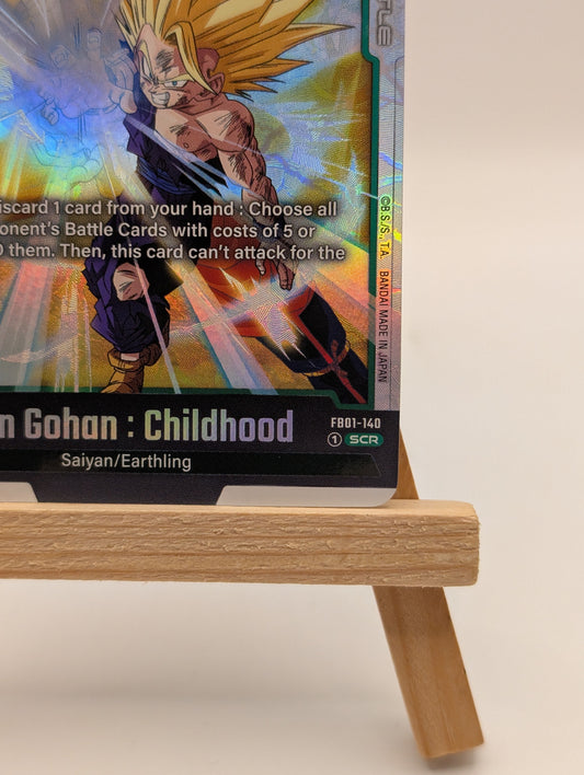 Dragon Ball Fusion World FB01-140 Son Gohan SCR Childhood Awakened Pulse Secret FRENLY BRICKS - Open 7 Days