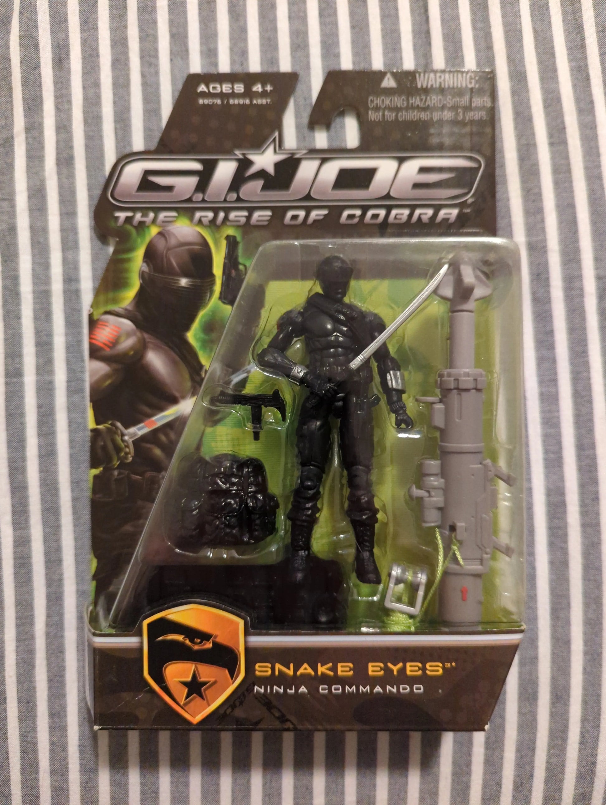 2009 Hasbro GI Joe The Rise of Cobra Snake Eyes Ninja Commando FRENLY BRICKS - Open 7 Days