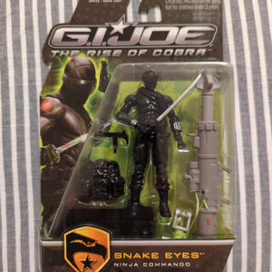 2009 Hasbro GI Joe The Rise of Cobra Snake Eyes Ninja Commando FRENLY BRICKS - Open 7 Days