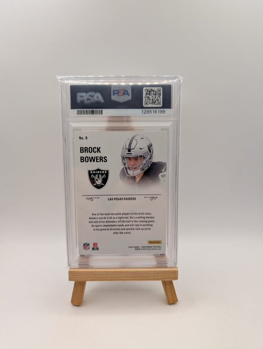Brock Bowers RC 24 Panini Contenders Rookie Stallions #8 Bronze PSA 10 FRENLY BRICKS - Open 7 Days